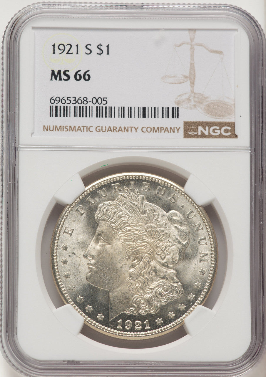 1921-S Morgan Dollar NGC MS66