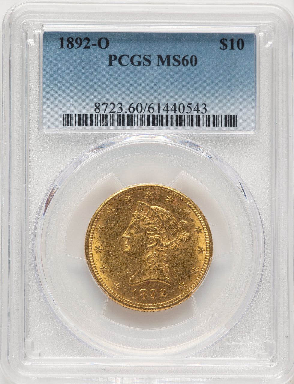 1892-O $10 Liberty Eagle PCGS MS60 (506392111)
