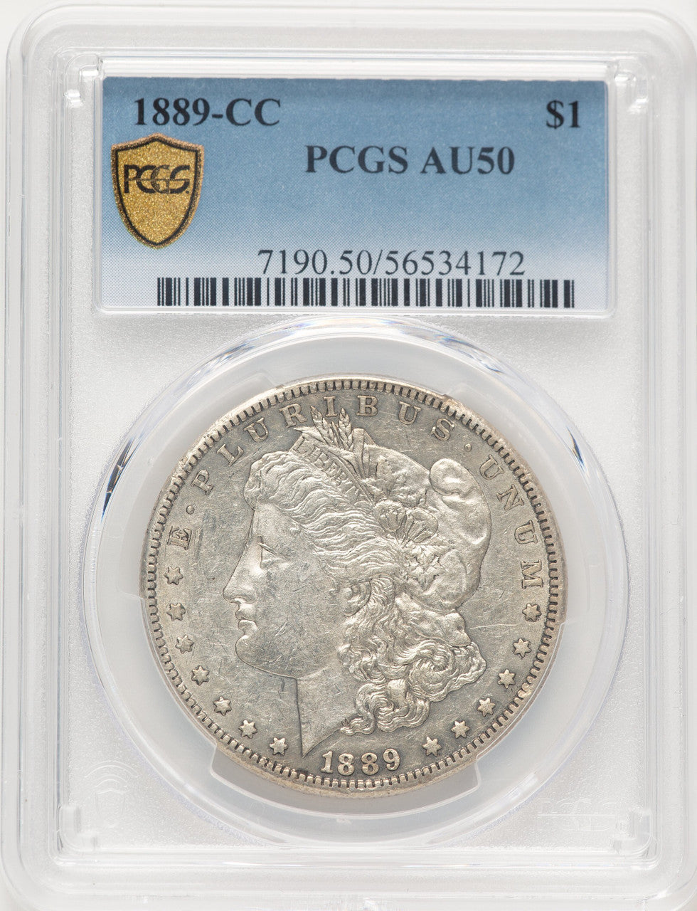 1889-CC Morgan Dollar PCGS AU50