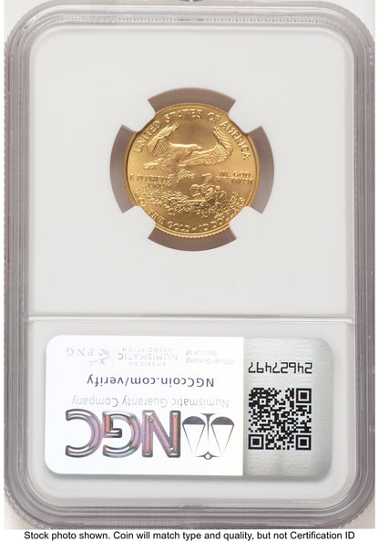 2006-W Burnished Gold Eagle 1/4 oz Jeff Garrett Red Book NGC MS70