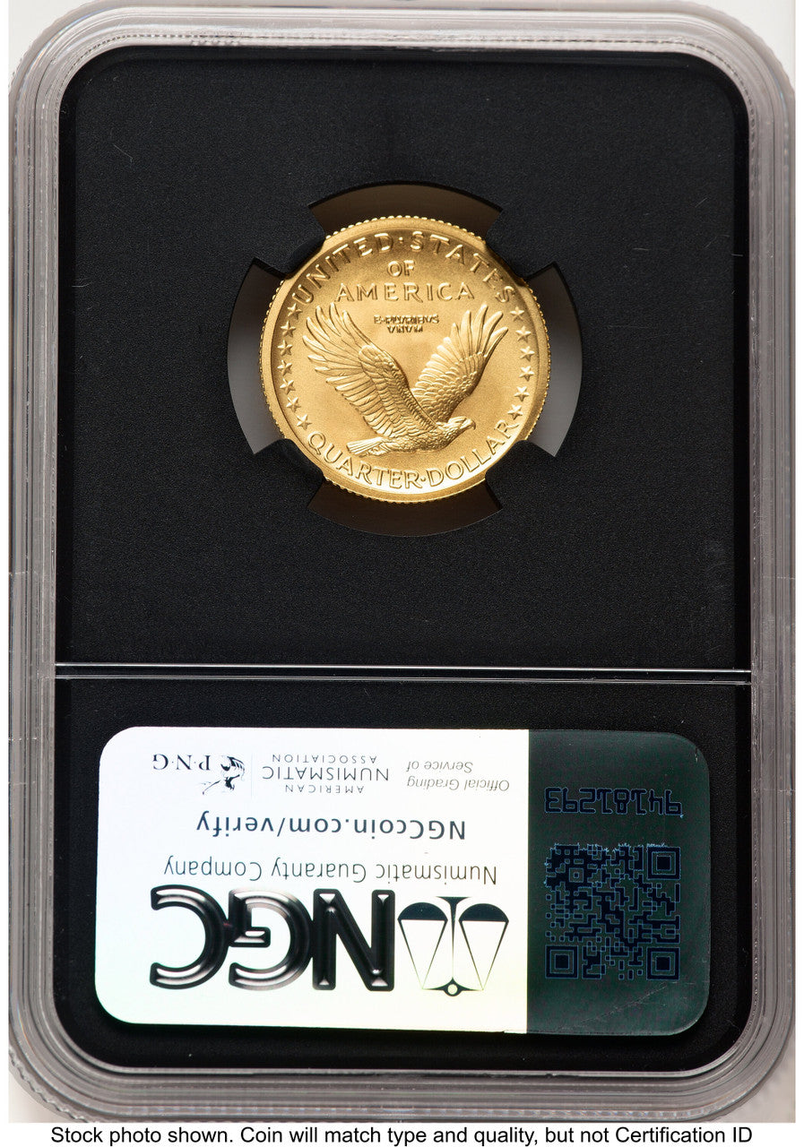 2016-W 25C Standing Liberty 100th Anniversary Gold Centennial Anna Cabral US Treasurer's Collection Series NGC MS70