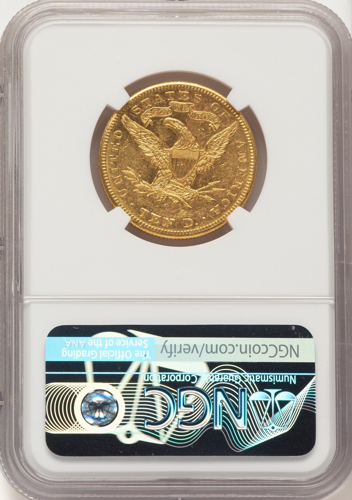 1893-O $10 Liberty Eagle NGC AU58