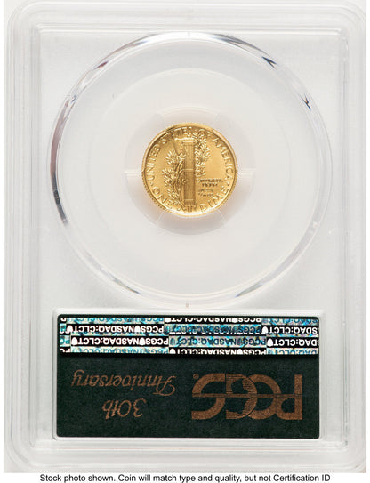 2016-W 10C Mercury Dime 100th Anniversary Gold Centennial FS 30th Anniversary Label PCGS MS70