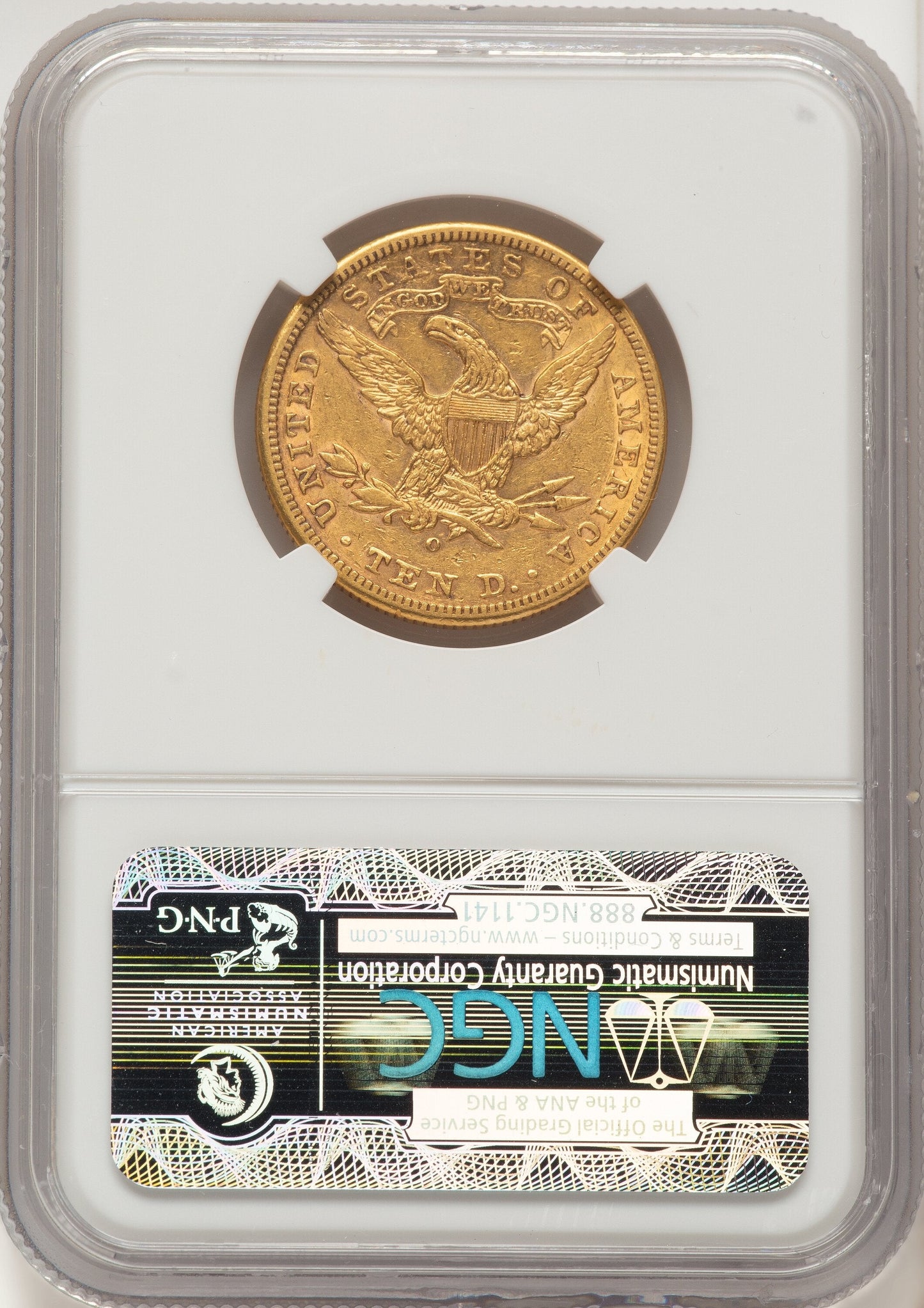 1897-O $10 Liberty Eagle NGC AU50