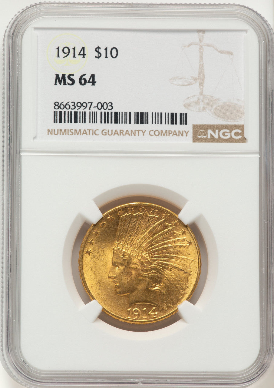 1914 $10 Indian Eagle NGC MS64