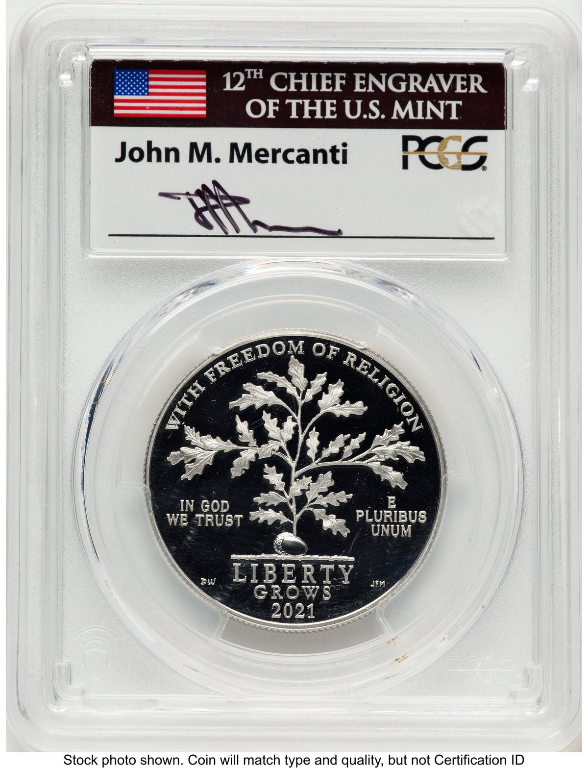 2021-W Proof Platinum Eagle 1 oz FDI John PCGS PR70 Mercanti