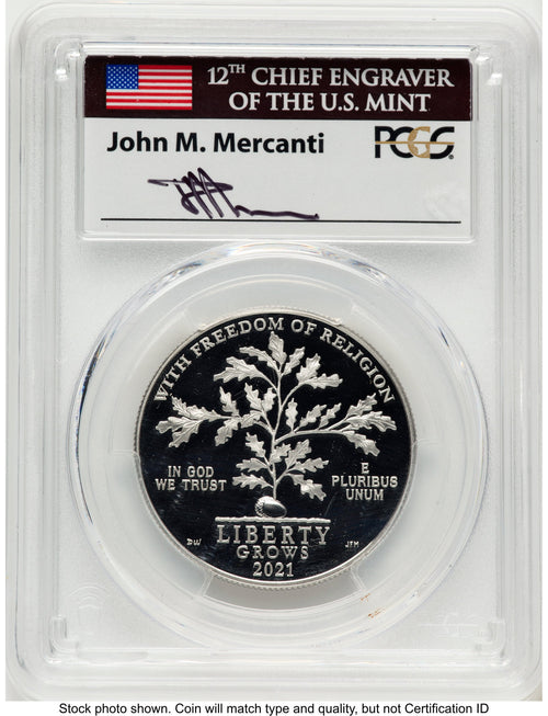 2021-W Proof Platinum Eagle 1 oz FDI John PCGS PR70 Mercanti