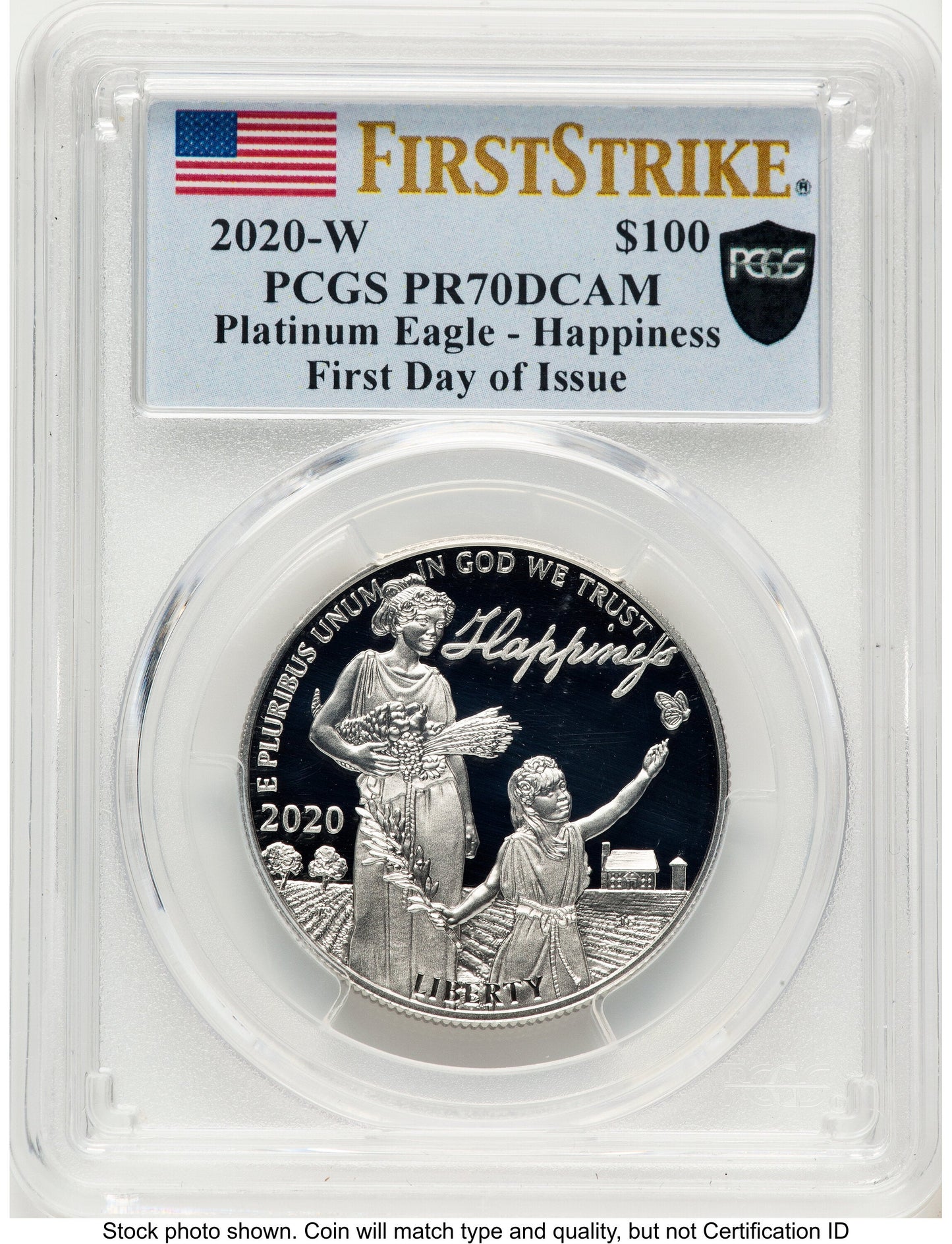 2020-W Proof Platinum Eagle 1 oz FDI FS Flag PCGS PR70