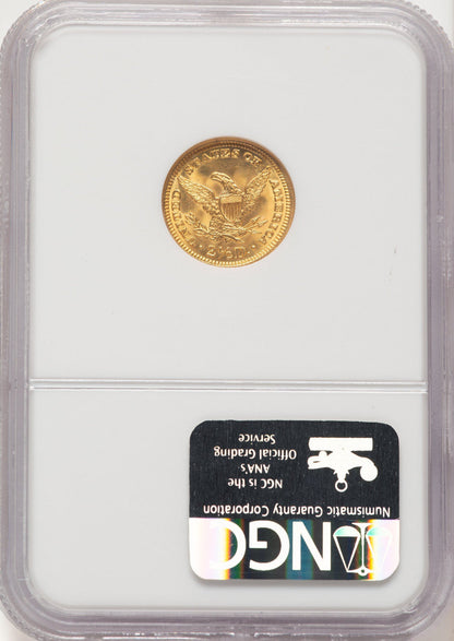 1904 $2.50 CAC Liberty Quarter Eagle NGC MS65