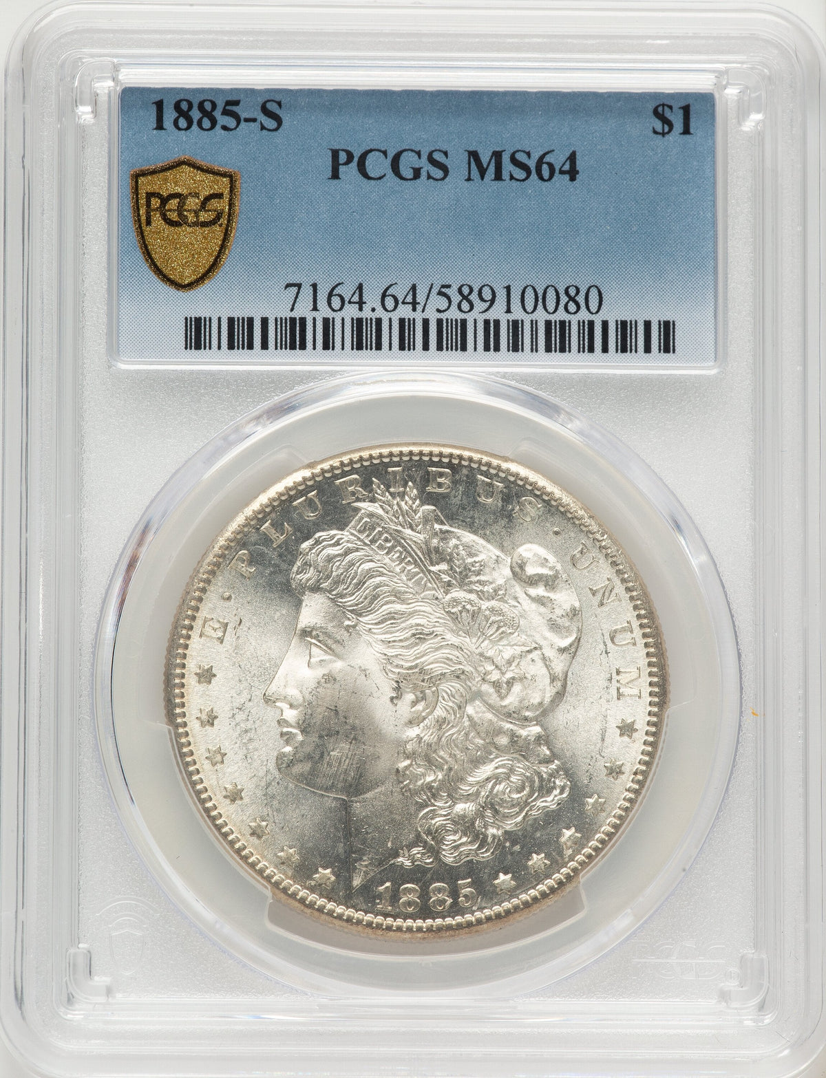1885-S Morgan Dollar PCGS MS64