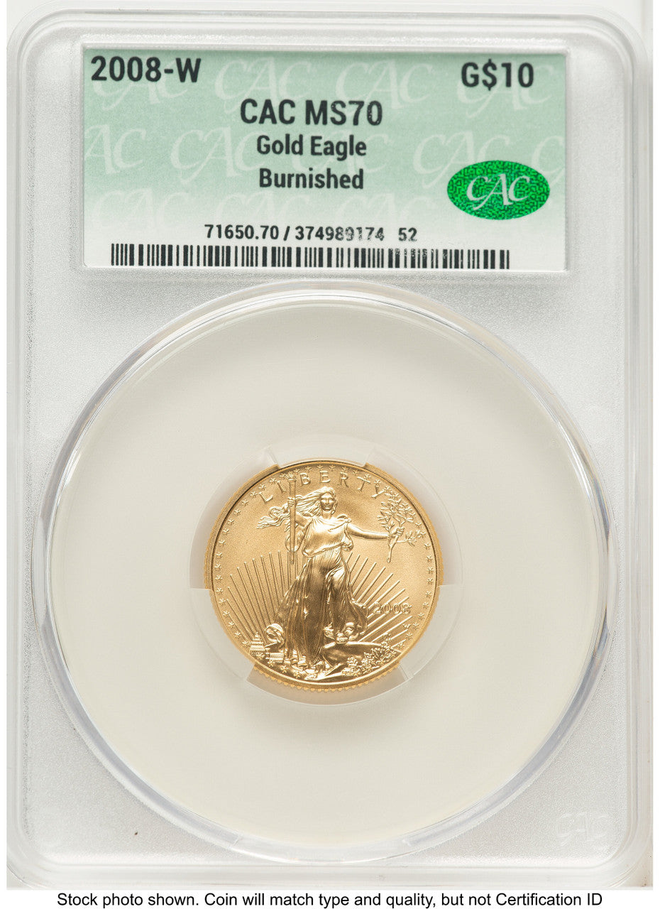 2008-W Burnished Gold Eagle 1/4 oz Non Designation CACG MS70