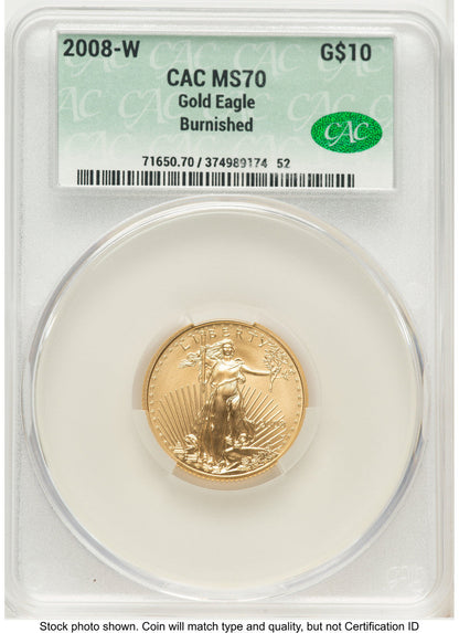 2008-W Burnished Gold Eagle 1/4 oz Non Designation CACG MS70