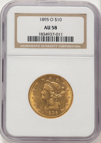 1895-O $10 Liberty Eagle NGC AU58