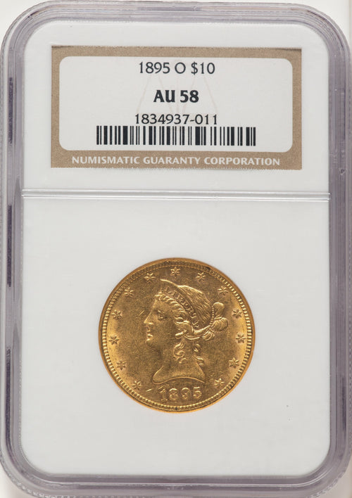 1895-O $10 Liberty Eagle NGC AU58