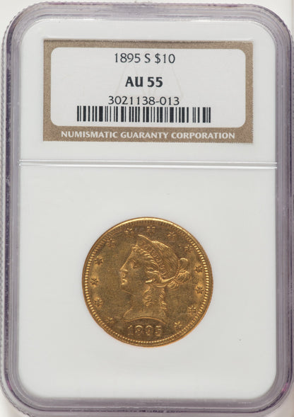 1895-S $10 Liberty Eagle NGC AU55