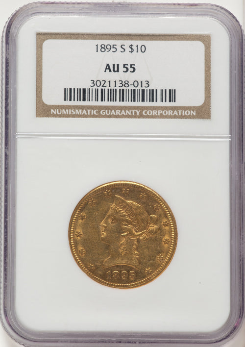 1895-S $10 Liberty Eagle NGC AU55