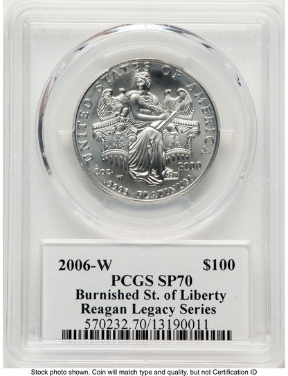2006-W Burnished Platinum Eagle 1 oz Reagan Legacy Series Michael Reagan PCGS MS70