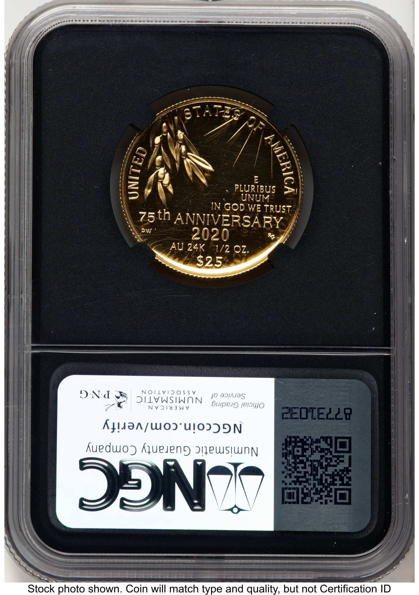 2020-W 1/2 oz Proof Gold End of World War II 75th Anniversary ER /David J Ryder Mint Director's Series NGC PF70 Ed Moy