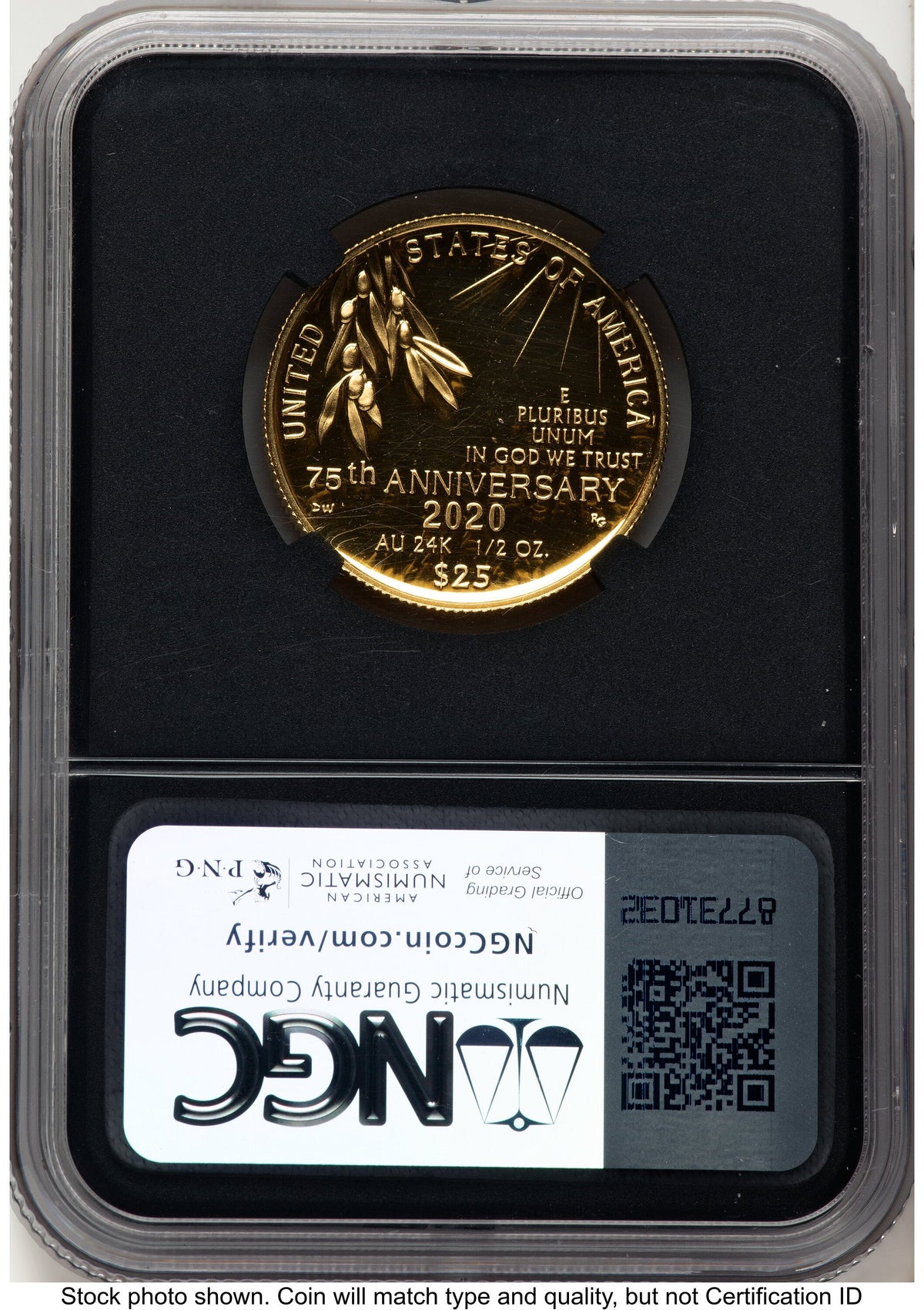 2020-W 1/2 oz Proof Gold End of World War II 75th Anniversary ER /David J Ryder Mint Director's Series NGC PF70 Ed Moy