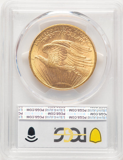 1908-D $20 NO MOTTO CAC Saint-Gaudens Double Eagle PCGS MS64+
