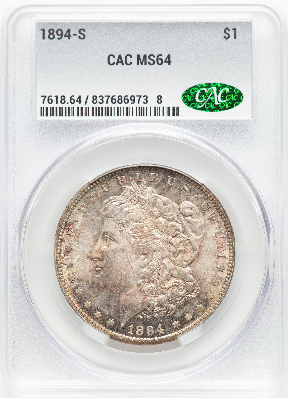1894-S CAC Morgan Dollar CACG MS64