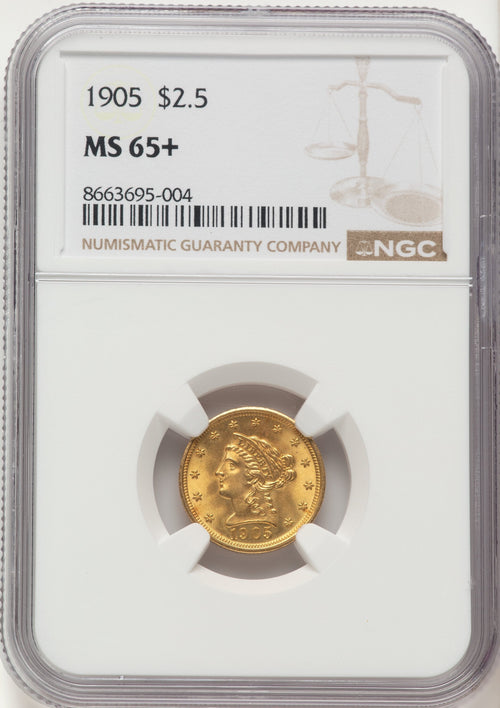 1905 $2.50 Liberty Quarter Eagle NGC MS65+