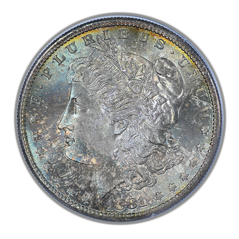 1881-S Morgan Dollar $1 PCGS Rattler MS65 CAC - TONED!