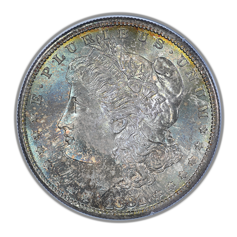 1881-S Morgan Dollar $1 PCGS Rattler MS65 CAC - TONED!
