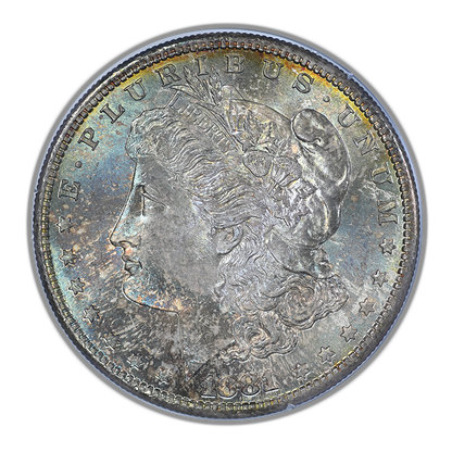 1881-S Morgan Dollar $1 PCGS Rattler MS65 CAC - TONED!