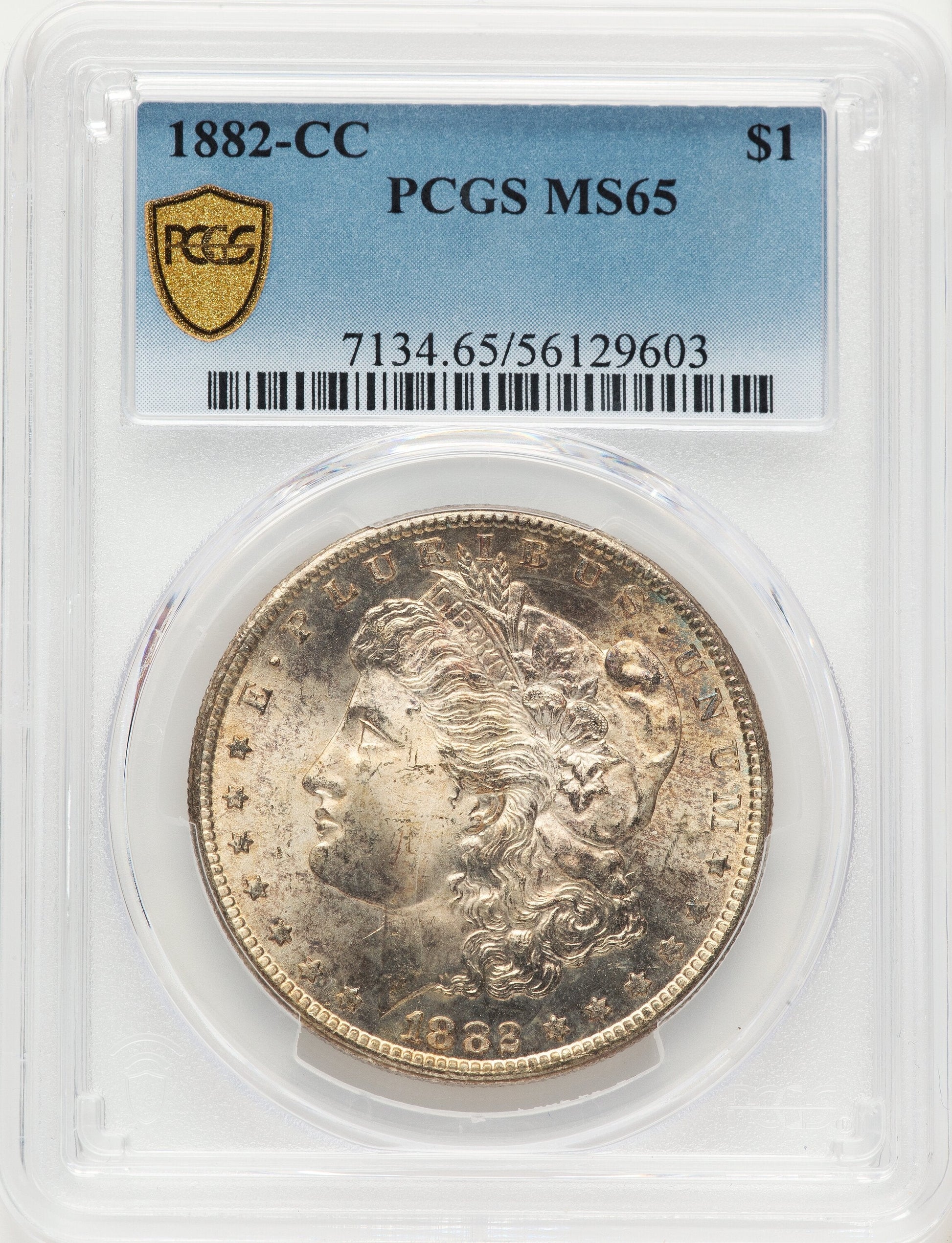 1882-CC Morgan Dollar PCGS MS65