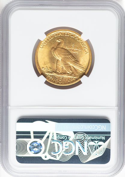 1907 $10 No Motto CAC Indian Eagle NGC MS64+