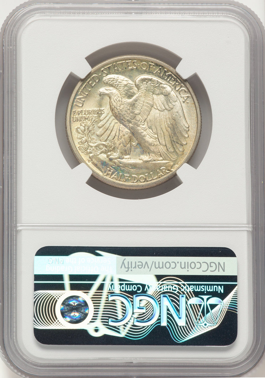 1941-D 50C Walking Liberty Half Dollar NGC MS67