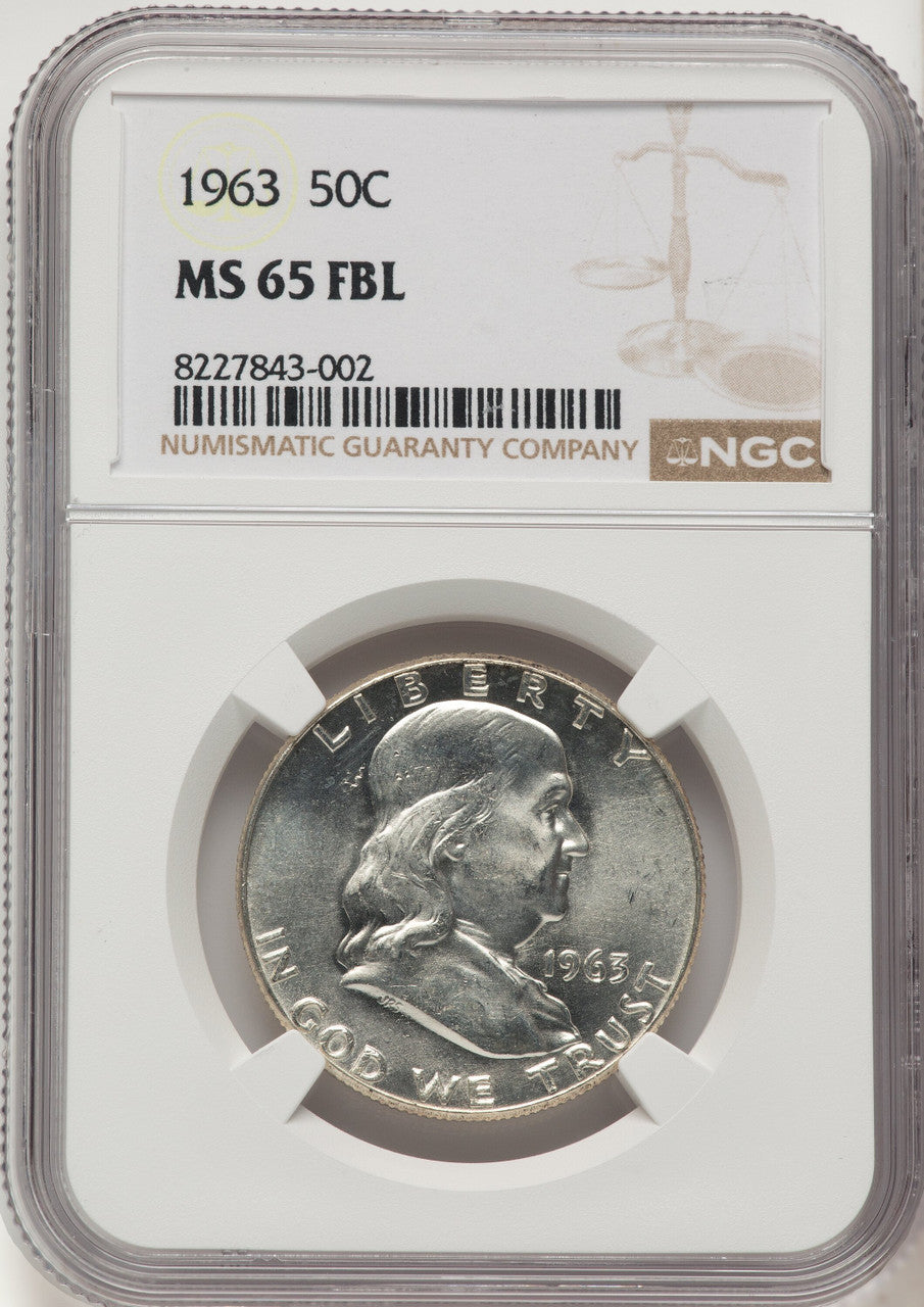 1963 50C FL Franklin Half Dollar NGC MS65