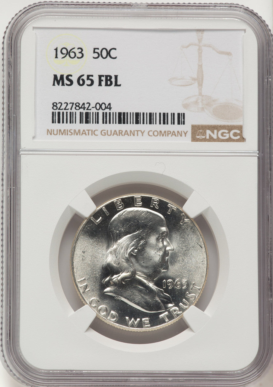 1963 50C FL Franklin Half Dollar NGC MS65