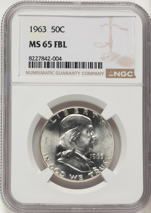 1963 50C FL Franklin Half Dollar NGC MS65