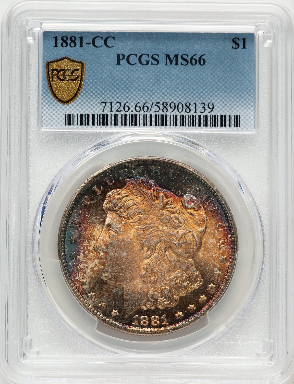 1881-CC Morgan Dollar PCGS MS66