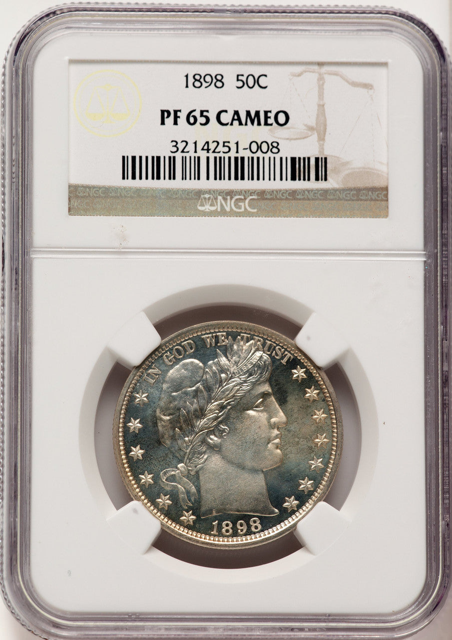 1898 50C CA Proof Barber Half Dollar NGC PR65