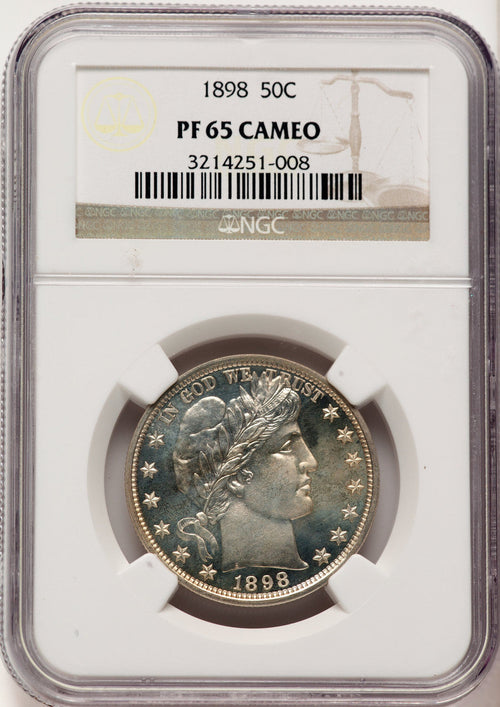 1898 50C CA Proof Barber Half Dollar NGC PR65