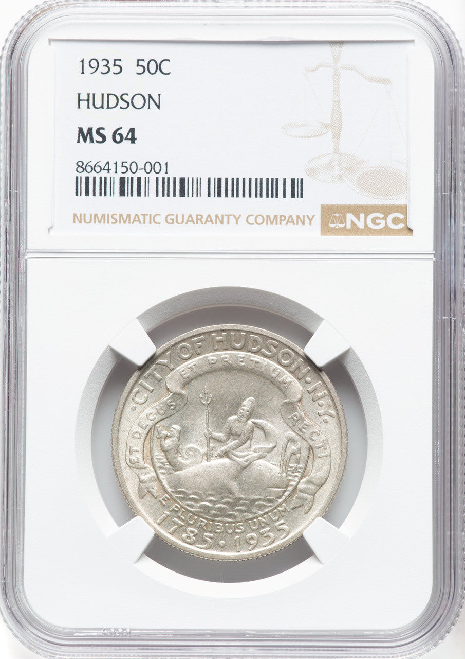 1935 50C Hudson Commemorative Silver NGC MS64