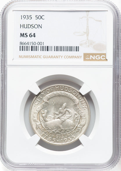 1935 50C Hudson Commemorative Silver NGC MS64