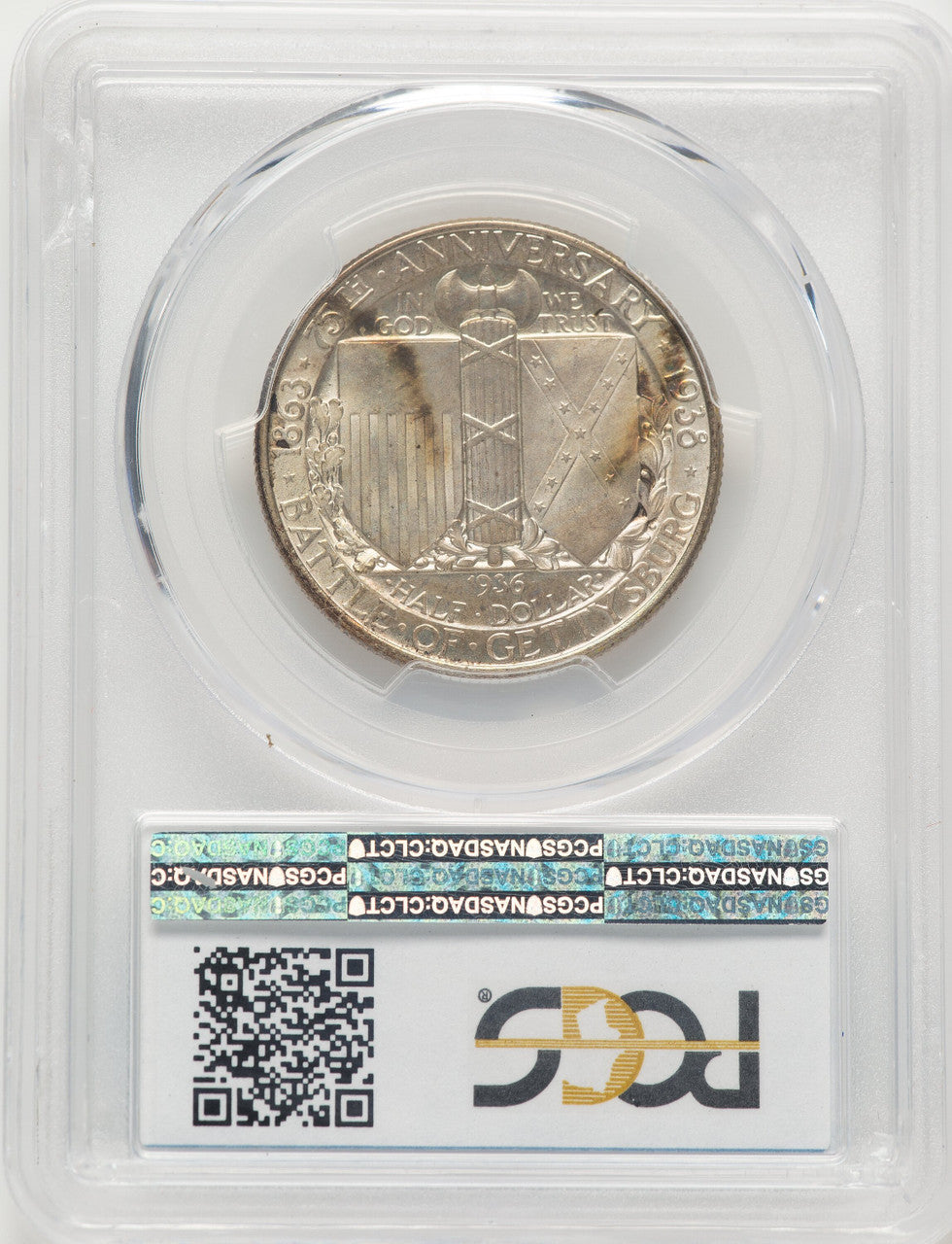 1936 50C Gettysburg Commemorative Silver PCGS MS67