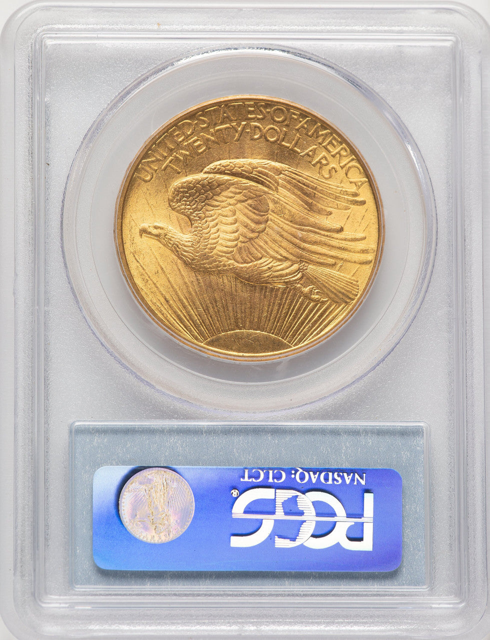 1908 $20 NO MOTTO CAC Saint-Gaudens Double Eagle PCGS MS65+