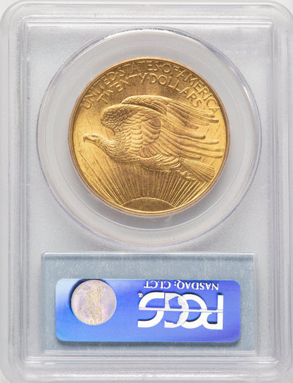 1908 $20 NO MOTTO CAC Saint-Gaudens Double Eagle PCGS MS65+