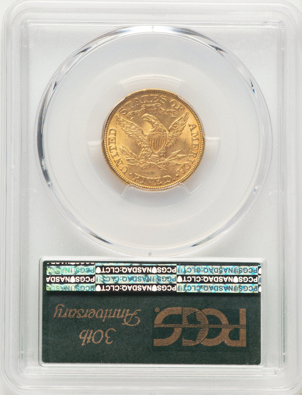 1895 $5 CAC Liberty Half Eagle PCGS MS63