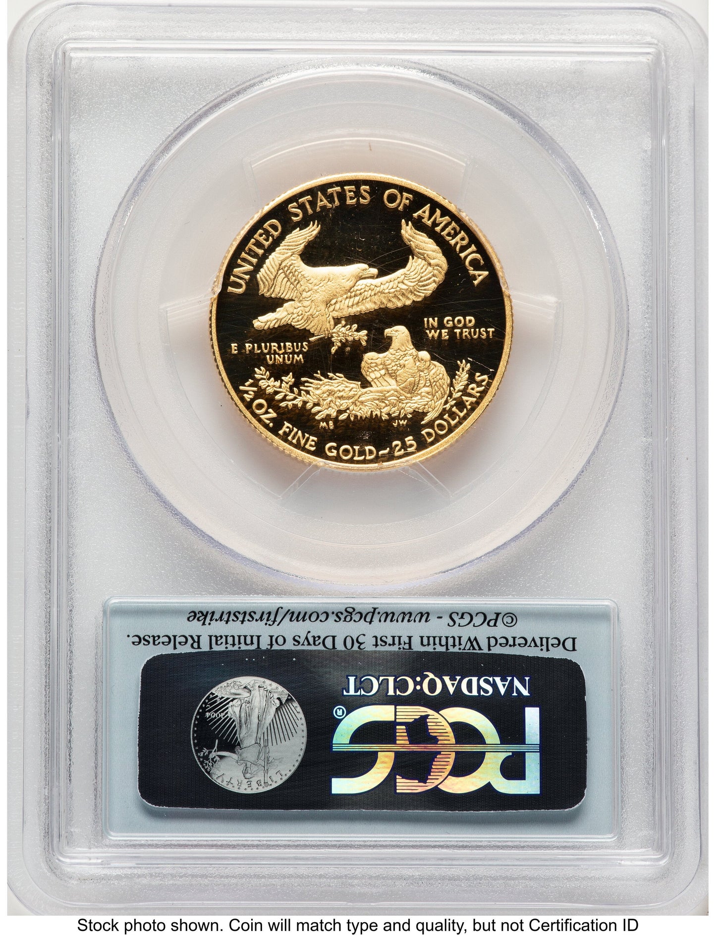 2015-W Proof Gold Eagle 1/2 oz FS Flag PCGS PR70