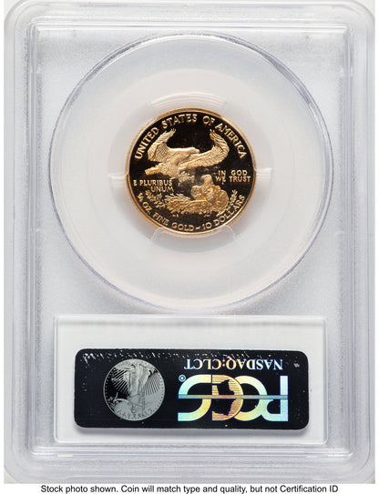 2001-W Proof Gold Eagle 1/4 oz Blue Gradient PCGS PR70
