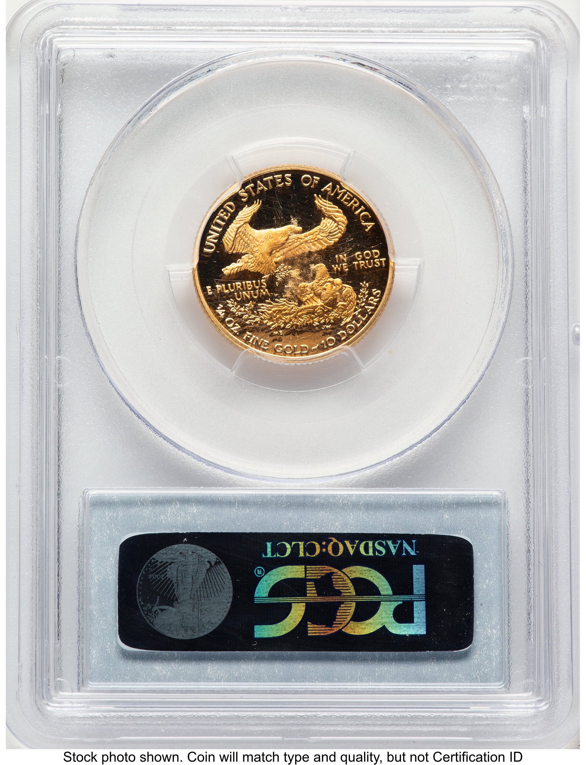 2004-W Proof Gold Eagle 1/4 oz Blue Label PCGS PR70