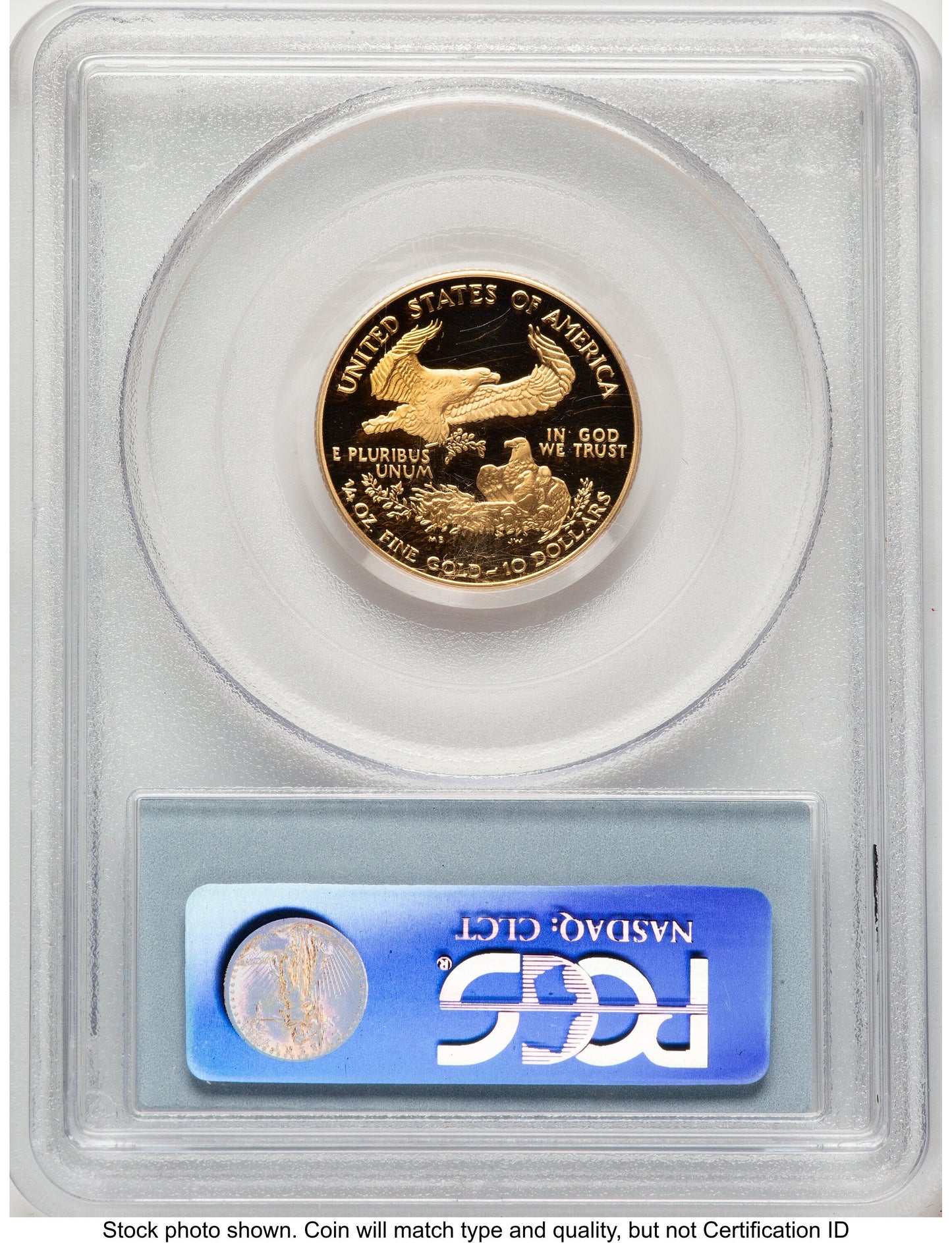 2005-W Proof Gold Eagle 1/4 oz Blue Label PCGS PR70