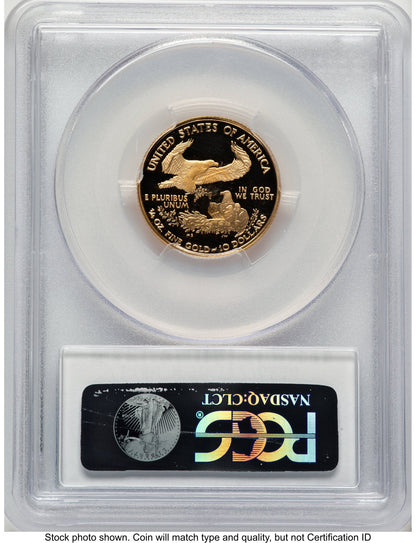 2007-W Proof Gold Eagle 1/4 oz Blue Gradient PCGS PR70