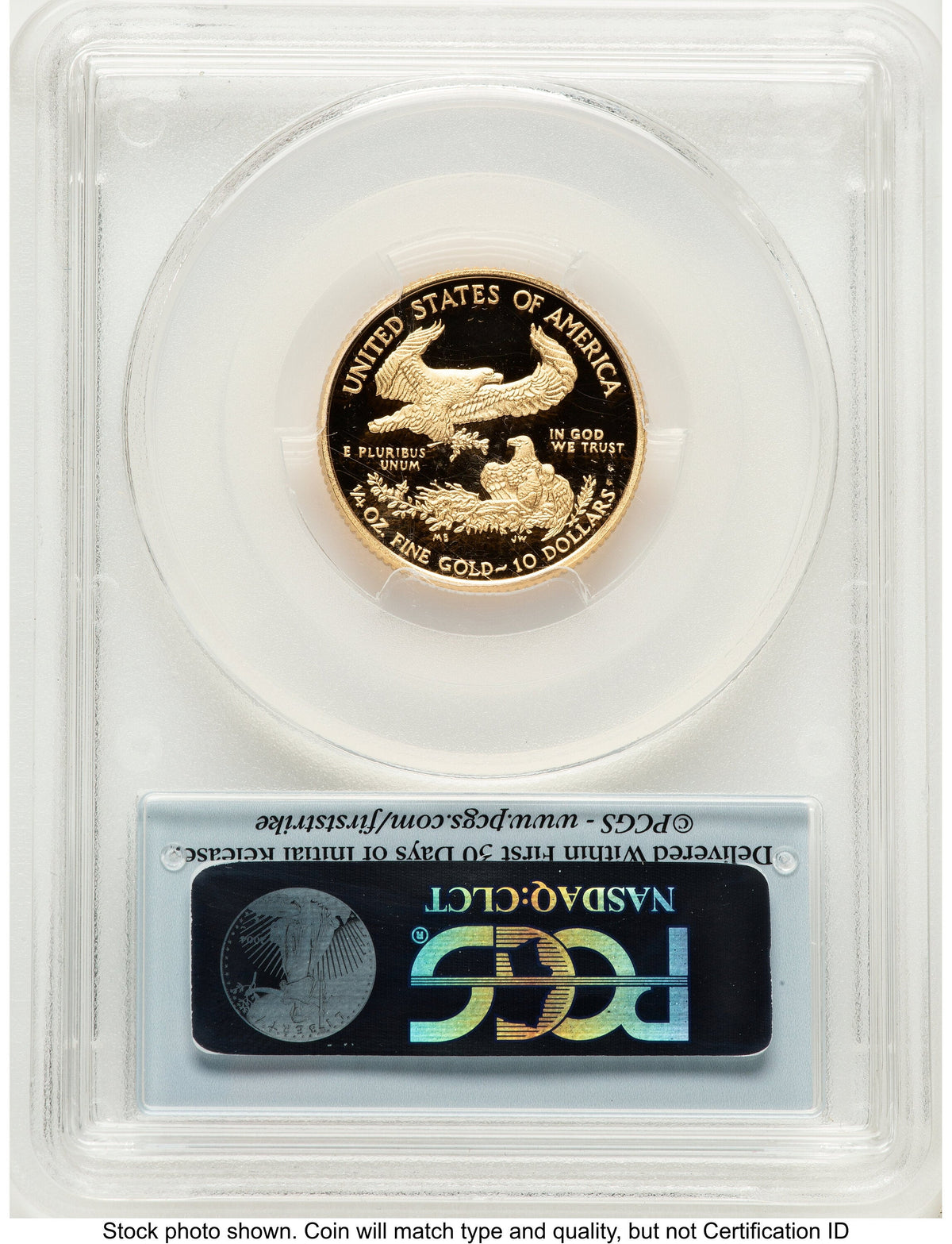 2014-W Proof Gold Eagle 1/4 oz FS Flag PCGS PR70